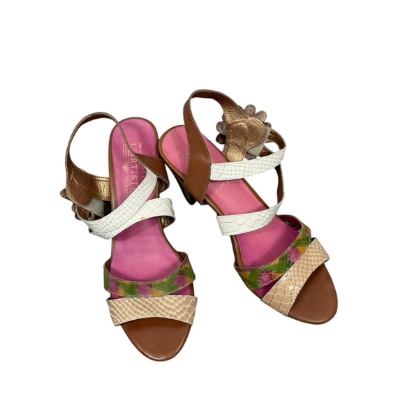 L’Artiste Spring Step Floral Sandals With Flower Size EU 40 Is US 9M - Picture 3 of 13